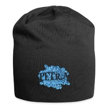 Wassertropfen Name Petra - Jersey-Beanie - Schwarz - Vorne