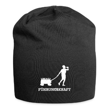 Führungskraft Bollerwagen Bier Löten Vatertag - Jersey-Beanie - Schwarz - Vorne