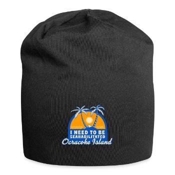 I Need To Be Seahabilitated Ocracoke Island - Jersey Beanie - black - Front