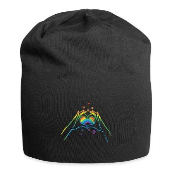 CSD LGBT Hands Shape Rainbow Heart Pride - Bonnet en jersey - noir - Devant