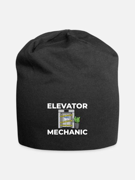 Technicien d’ascenseur Élévateur élévateur - Bonnet en jersey - noir