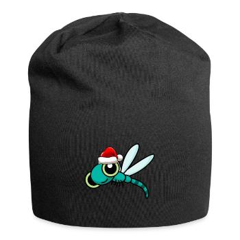 Drachenfliege Weihnachten libelle - Jersey-Beanie - Schwarz - Vorne