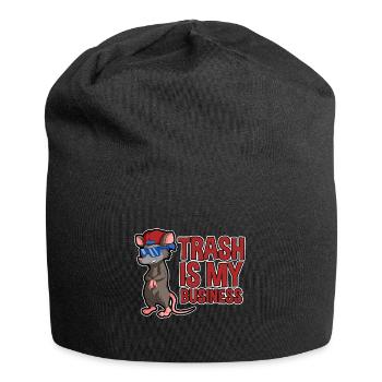 Opossum Design für Possum Fans und Opossum Fans - Jersey-Beanie - Schwarz - Vorne