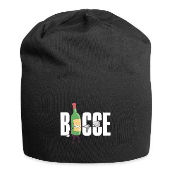 Bocce Wine Bottle Bocce Ball avec Jack Bocci Game - Bonnet en jersey - noir - Devant