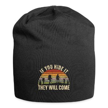 Wenn du es versteckst, werden sie kommen Geocacher - Jersey-Beanie - Schwarz - Vorne