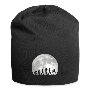 Human Evolution Guitar Band Moon Vintage Guitariste - Bonnet en jersey - noir - Devant