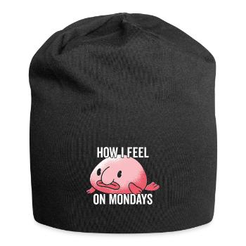 Comment je me sens le lundi Propriétaire de Blobfish - Bonnet en jersey - noir - Devant