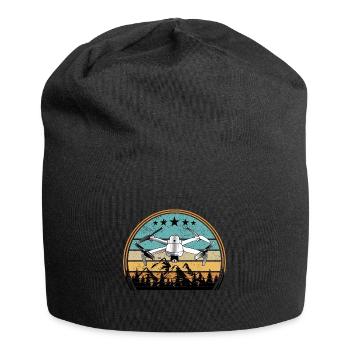 Drohnen Pilot Drohne Whoop Copter FPV Pilot Drone - Jersey-Beanie - Schwarz - Vorne