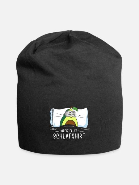 Offizielles Schlafshirt Avocado mit Schlafbrille - Jersey-Beanie - Schwarz