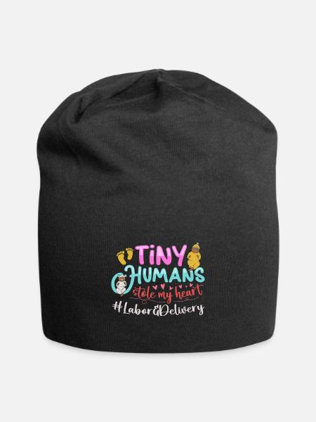 Krankenschwester Baby Entbindungsschwester - Jersey-Beanie - Schwarz