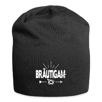 Bräutigam Hochzeit Heirat Kostüm Gruppenoutfit - Jersey-Beanie - Schwarz - Vorne