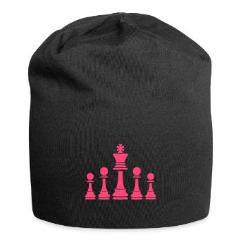 Jeux échecs - Bonnet en jersey - noir - Devant