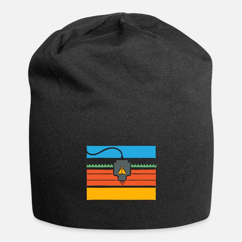 3D Drucker 3D Druck - Jersey-Beanie - Schwarz