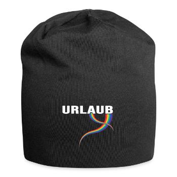 Urlaub Regenbogen Reiseziel - Jersey-Beanie - Schwarz - Vorne