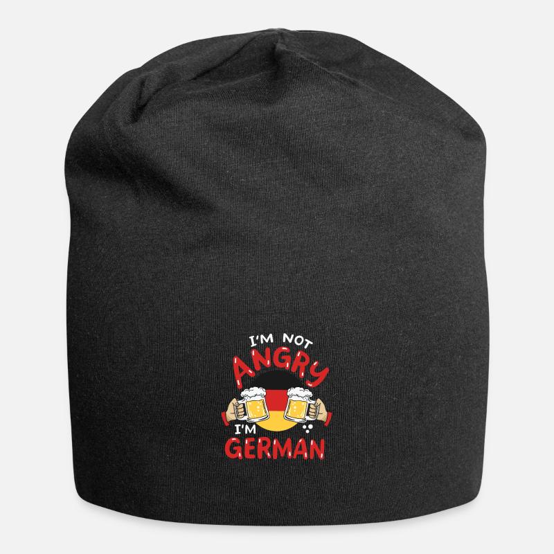 Ich bin nicht sauer ich bin Deutscher - Jersey-Beanie - Schwarz