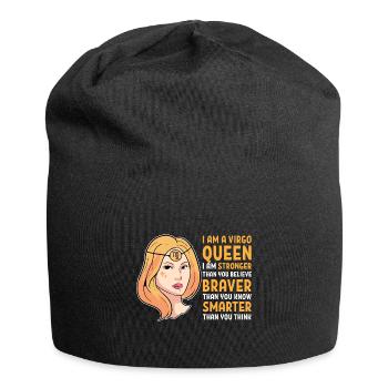 Signes du zodiaque Jungfrau - Bonnet en jersey - noir - Devant