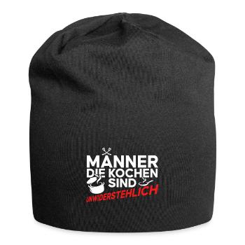 Männer die kochen sind unwiderstehlich - Jersey-Beanie - Schwarz - Vorne