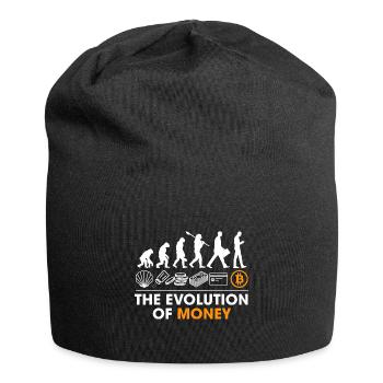 The development of money crypto BTC Bitcoin - Jersey Beanie - black - Front