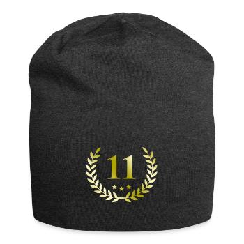 11 Number wreath - Jersey Beanie - charcoal grey - Front