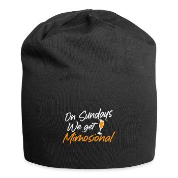 On Sundays We Get Mimosional Brunch Shirt - Jersey-Beanie - Schwarz - Vorne