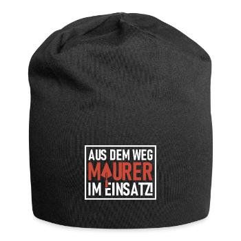 Aus dem Weg Maurer im Einsatz - Jersey-Beanie - Schwarz - Vorne