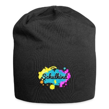 Schulkind Einschulung - Jersey-Beanie - Schwarz - Vorne