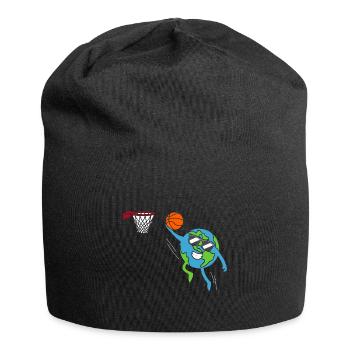 Erde spielt Basketball Tag der Erde - Jersey-Beanie - Schwarz - Vorne