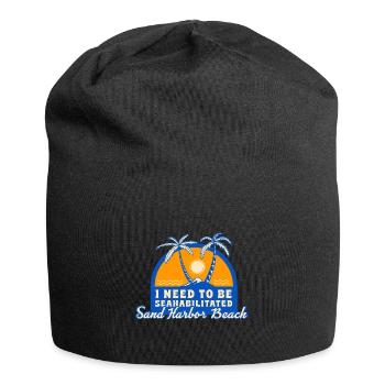 I Need To Be Seahabilitated Sand Harbor Beach - Jersey-Beanie - Schwarz - Vorne