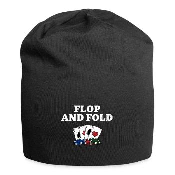 Flop and Fold Casino Poker Gambling Poker Player - Bonnet en jersey - noir - Devant