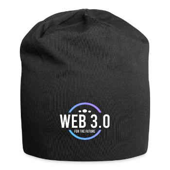 Web 3.0 für die Zukunft - Jersey-Beanie - Schwarz - Vorne