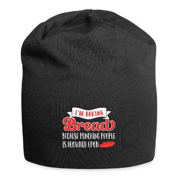 Bread Baking Baker Bakery Sourdough - Jersey Beanie - black - Front