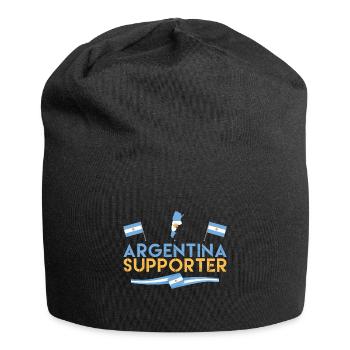 fan of Argentina supporter. Supporter of Argentina. - Jersey Beanie - black - Front