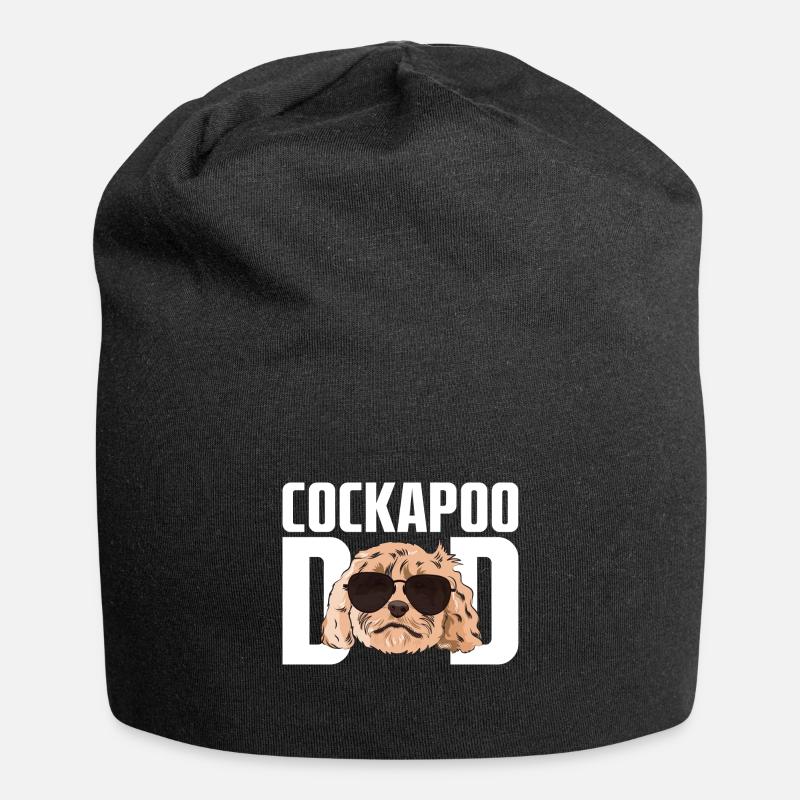 Cockapoo Hund - Jersey-Beanie - Schwarz