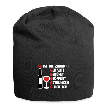 5G ist die Zukunft Wein - Jersey-Beanie - Schwarz - Vorne