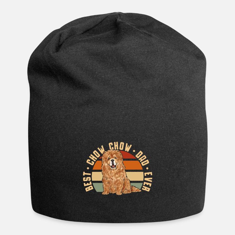 Chow Chow Dog - Jersey Beanie - black