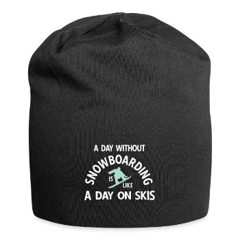 Snowboard Spruch für Snowboarder - Jersey-Beanie - Schwarz - Vorne