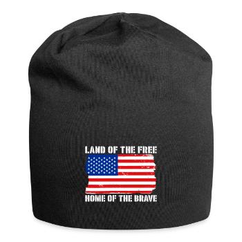 Terre de l’Amérique libre Drapeau des États-Unis Liberté de foi - Bonnet en jersey - noir - Devant