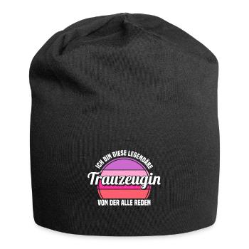 Hochzeit Junggesellenabschied Trauzeugin - Jersey-Beanie - Schwarz - Vorne