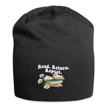 Librarian Read Return Repeat Library Worker Book - Jersey-Beanie - Schwarz - Vorne
