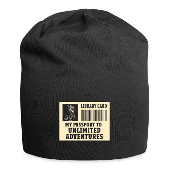 Carte de bibliothèque Mon laissez-passer illimité - Bonnet en jersey - noir - Devant