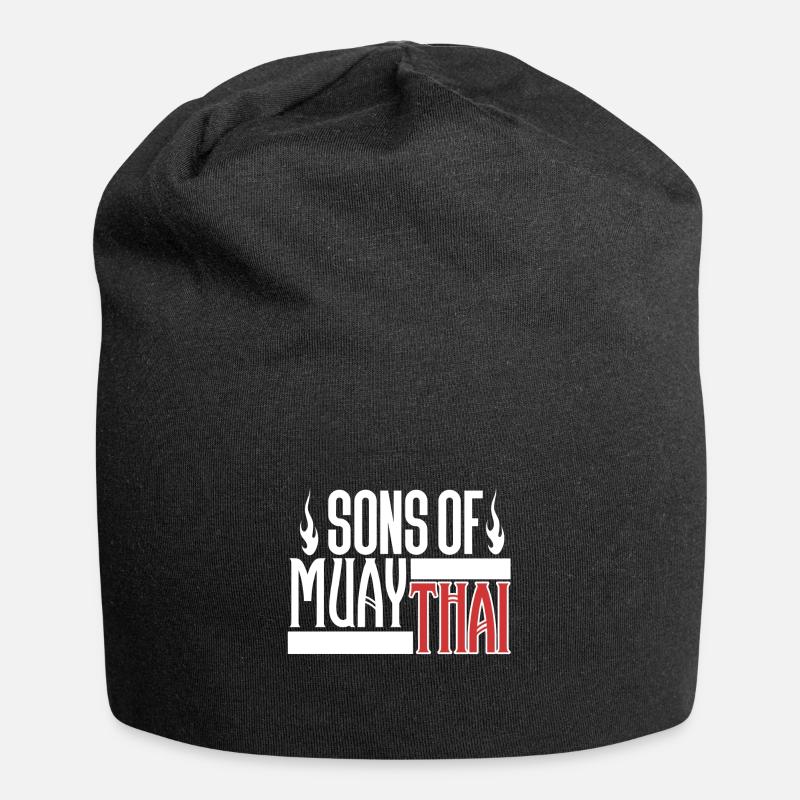 Muay Thai - Jersey-Beanie - Schwarz