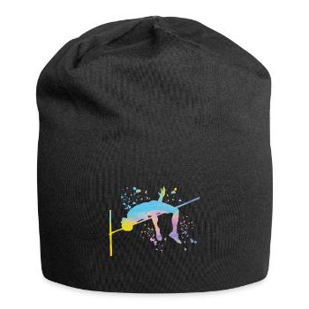 Hochspringer Wasserfarben Hochsprung - Jersey-Beanie - Schwarz - Vorne