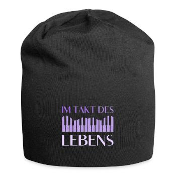 Klavier Pianist Im Takt Des Lebens Piano - Jersey-Beanie - Schwarz - Vorne