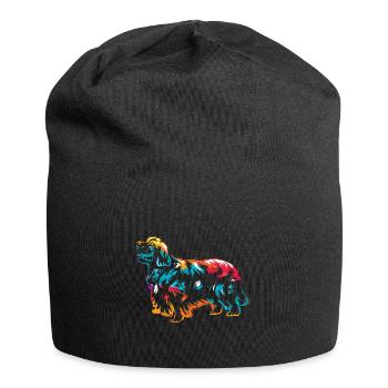 Clumber Spaniel - Jersey-Beanie - Schwarz - Vorne