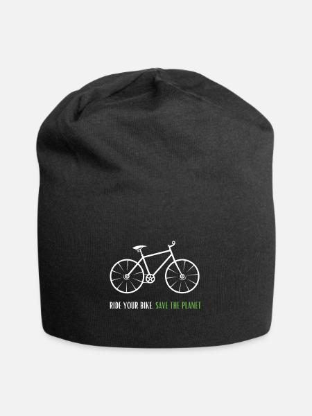 Fahrrad Umwelt Schutz - Save The Planet Geschenk - Jersey-Beanie - Schwarz