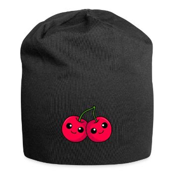 Kirsche Comic - Jersey-Beanie - Schwarz - Vorne