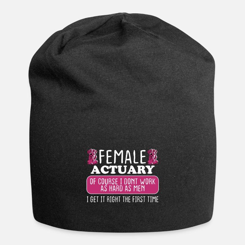 Female Actuary Get It Right The First Time - Jersey-Beanie - Schwarz