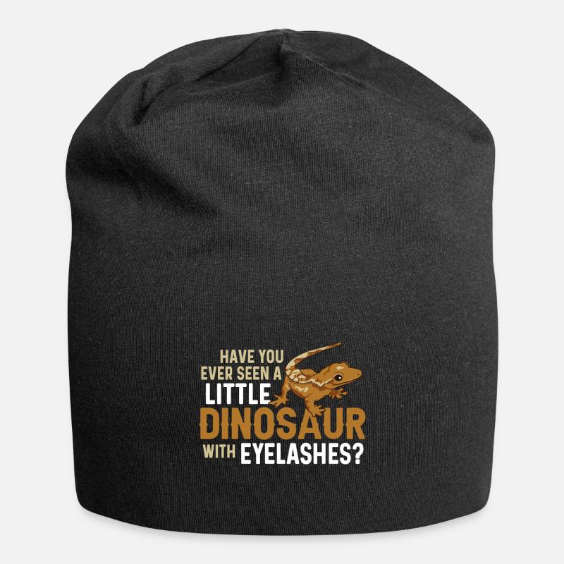 Kronengecko Eidechse Reptil Herpetologe - Jersey-Beanie - Schwarz