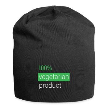 Produit 100% végétarien - Bonnet en jersey - noir - Devant