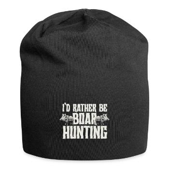 Chasse au sanglier chasseur sanglier - Bonnet en jersey - noir - Devant